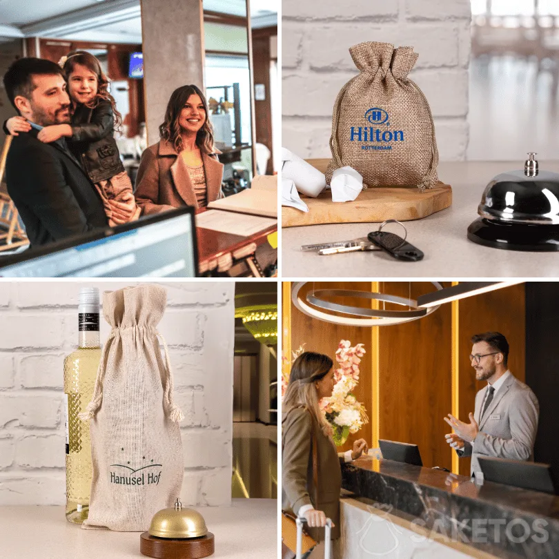 Bolsas para gadgets de hotel