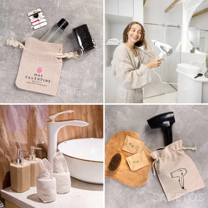 Bolsas con logo para gadgets promocionales para hoteles