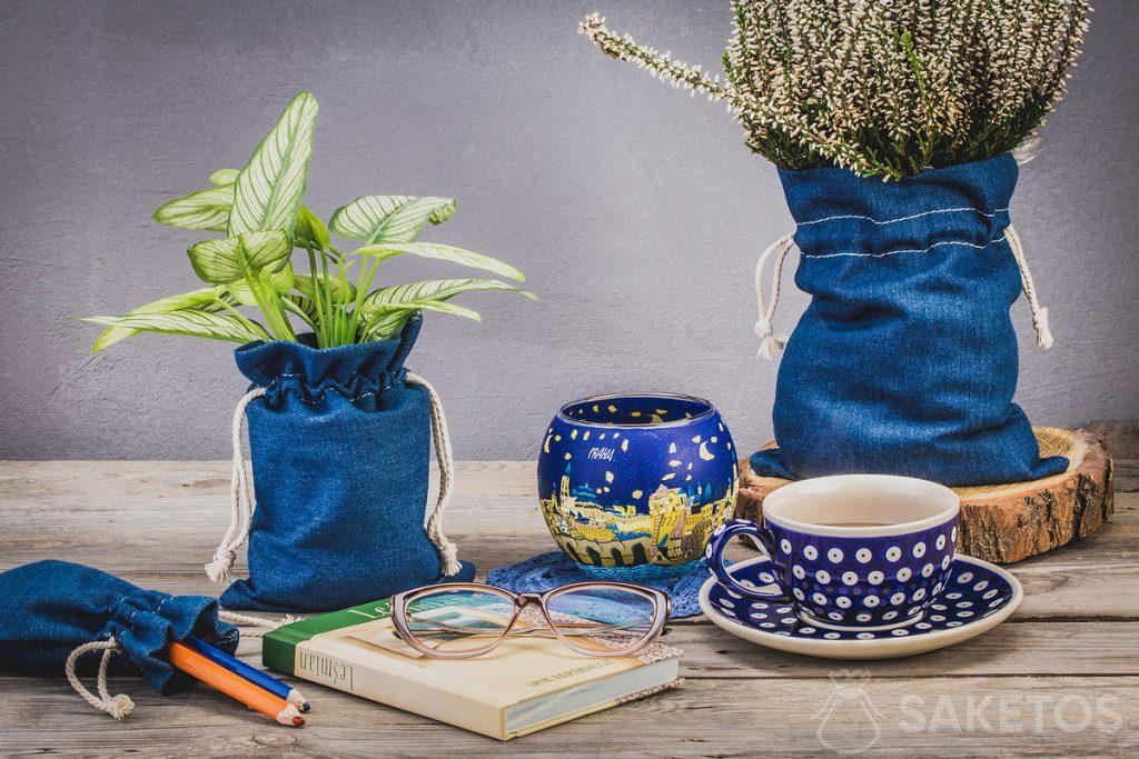 Bolsas de mezclilla para material de oficina y artístico