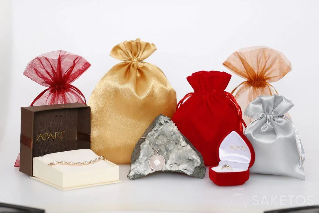 Bolsas de tela para joyería para mujeres