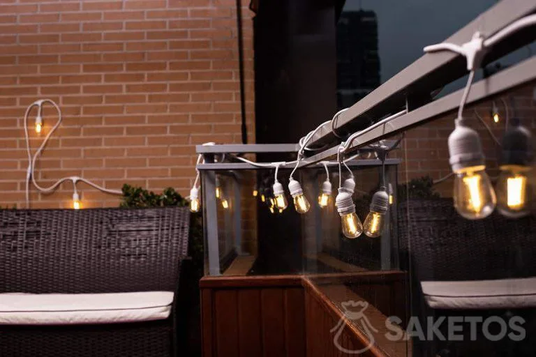 Guirnalda de luces para el balcón