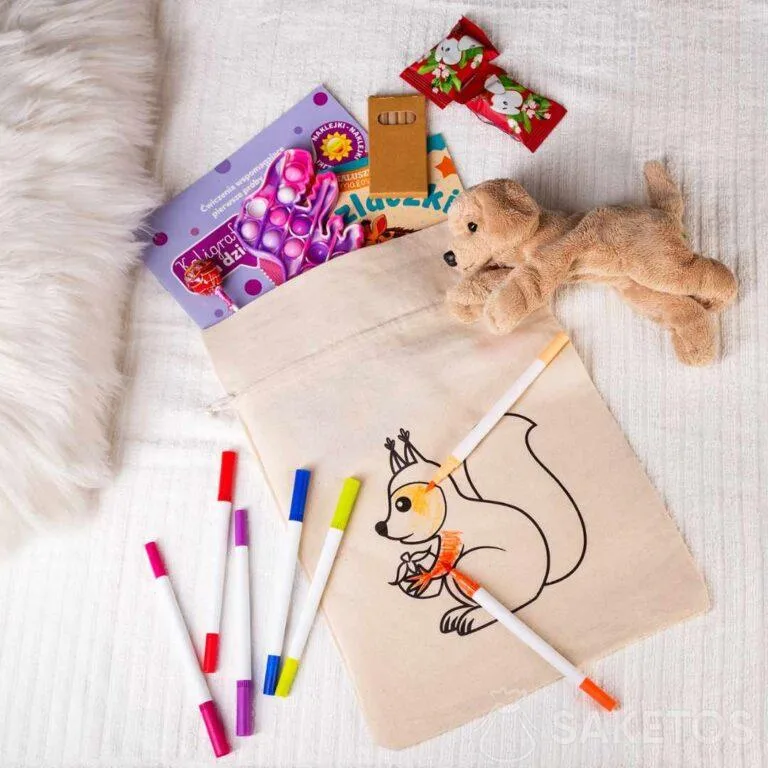 Bolsa para colorear de regalo de bienvenida para los niños en el hotel