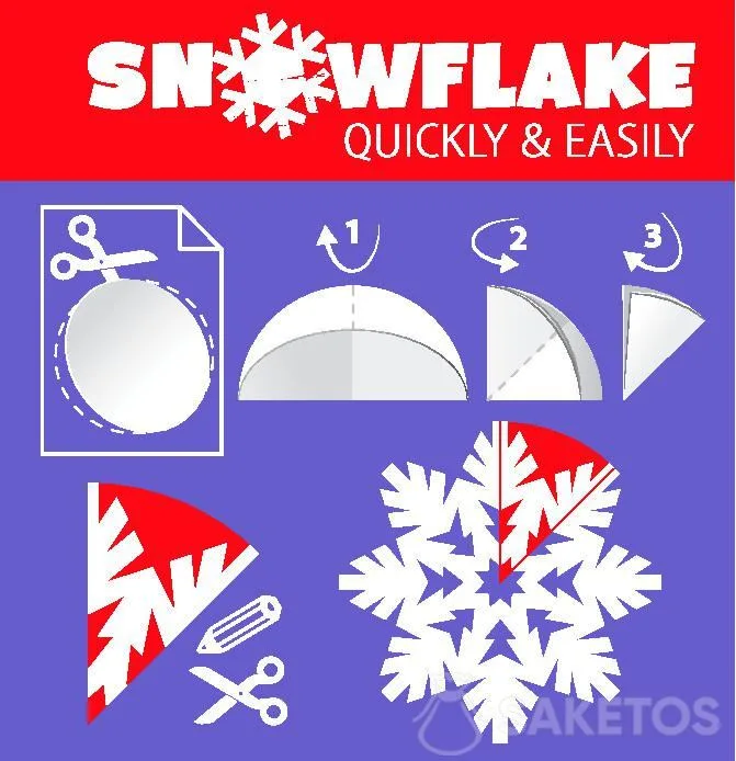 Plantilla - copo de nieve de papel