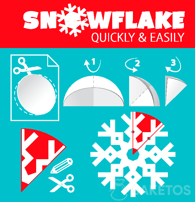 Cómo hacer copos de nieve de papel - copos de nieve para una ventana