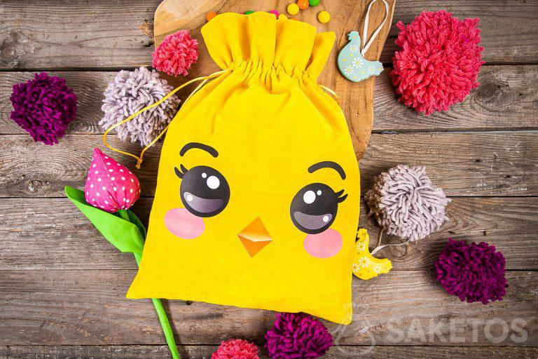 Bp;sota de terciopelo amarillo - pollito de Pascua