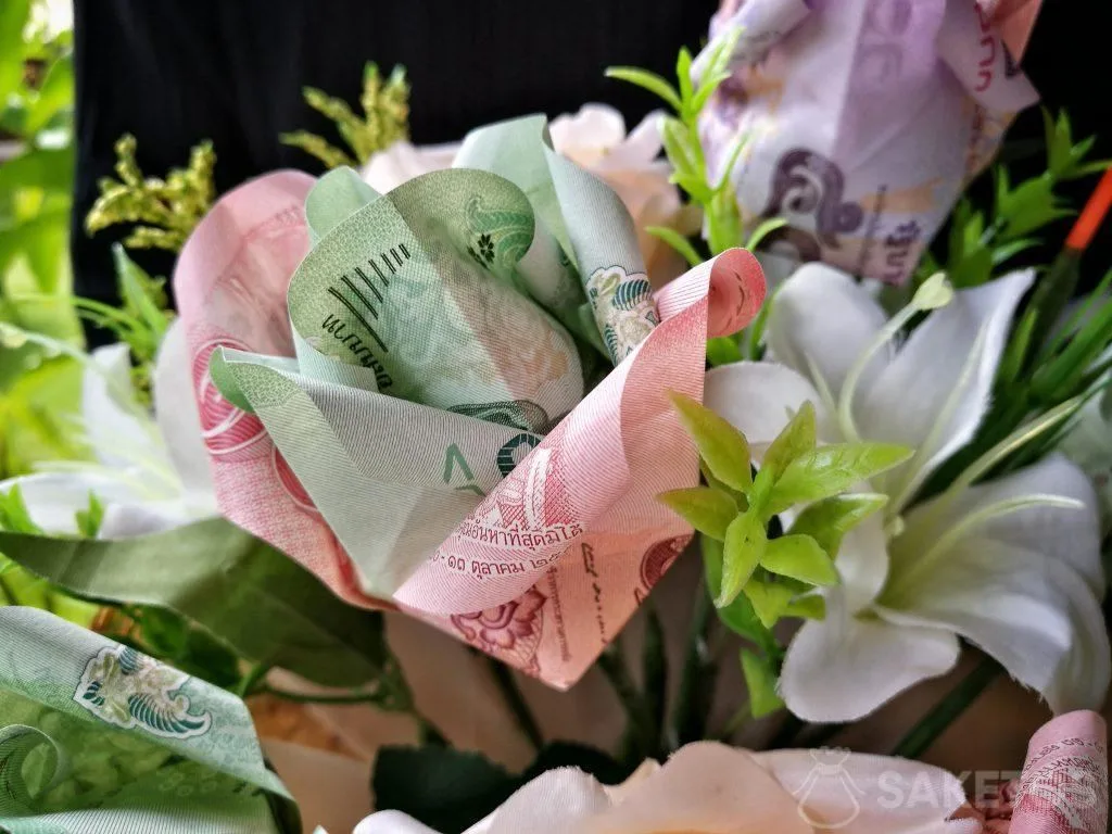 Ramo de billetes - origami