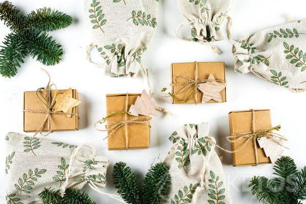 Elegantes envases ecológicos para los regalos de Navidad