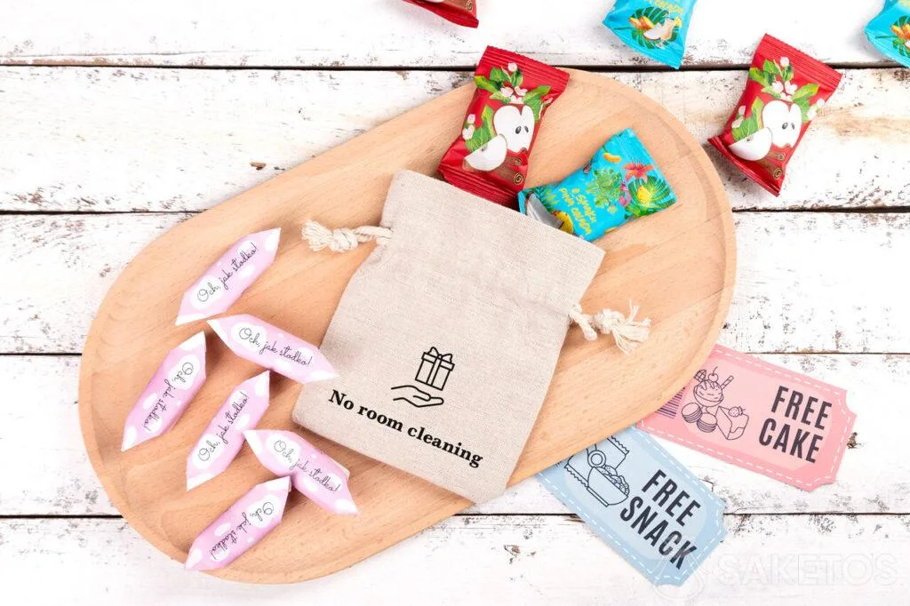 Bolsa de tela para regalos para huéspedes
