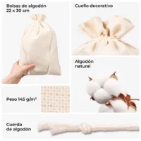 Algodón ecológico de alta calidad - bolsas de algodón