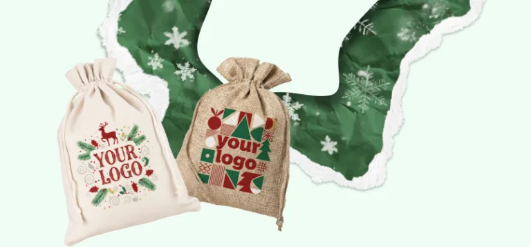 Bolsitas de Navidad con logo de la empresa