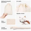 Cordón resistente y detalles - bolsas de algodón eco