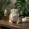 Bolsas de lino como embalaje para cosmética natural y aceites