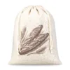 Bolsa para pan y productos de panadería 30x40 cm con estampado y cordón ajustable